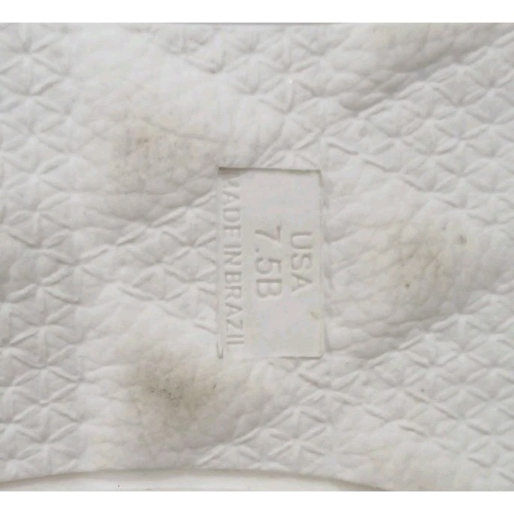 Schutz White Scale Textured Platform Slip On Snea… - image 7